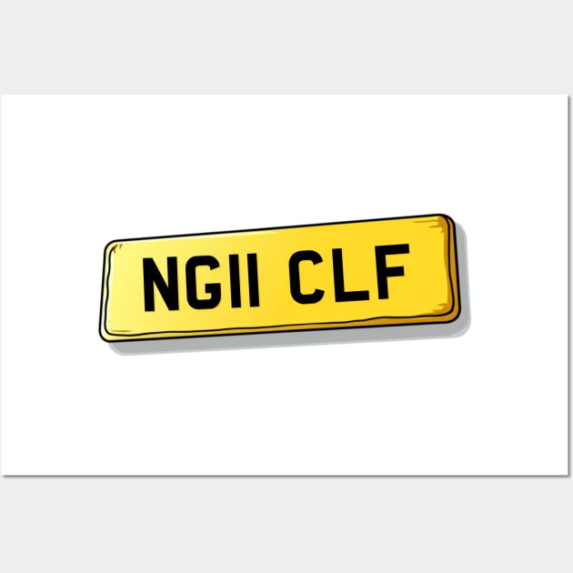 NG11 CLF - Clifton Number Plate Wall Art by We Rowdy